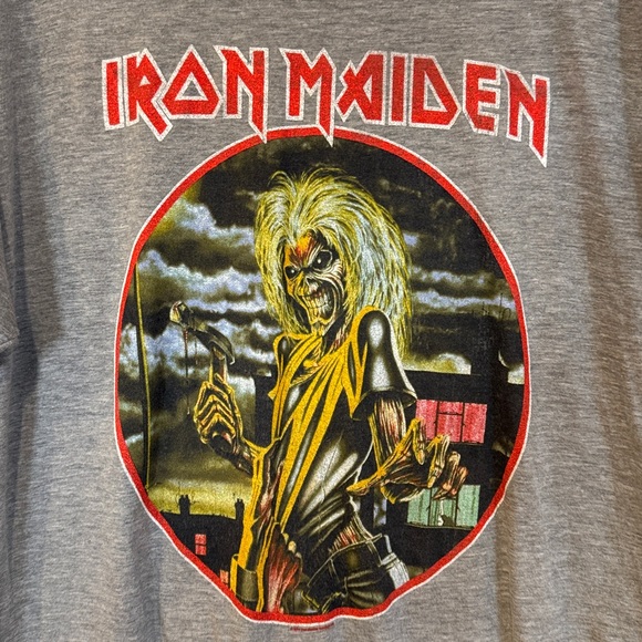 Gray Iron Maiden Killers Graphic T-Shirt 2X - Picture 2 of 7